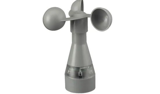 Graues Anemometer zur Windgeschwindigkeitserfassung